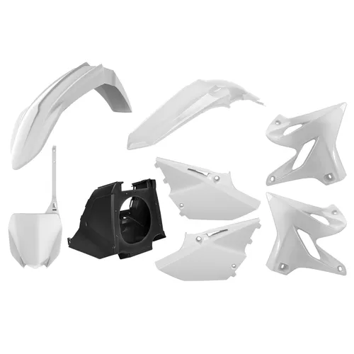 Polisport Restyle Plastic Fender Body Kit Set White Black YZ125 YZ250 1
