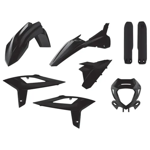 Polisport Complete Enduro Plastic Body Kit Set Black