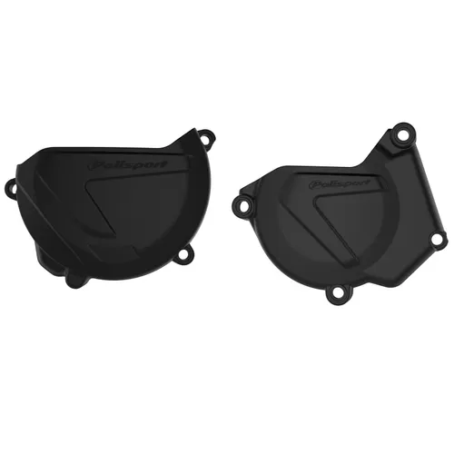 Polisport Black Clutch and Ignition Cover Guard Protector Kit