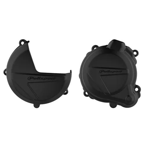 Polisport Black Clutch and Ignition Cover Guard Protector Kit 2
