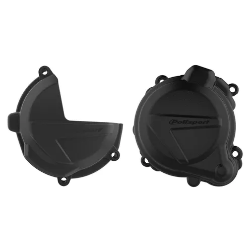 Polisport Black Clutch and Ignition Cover Guard Protector Kit 1
