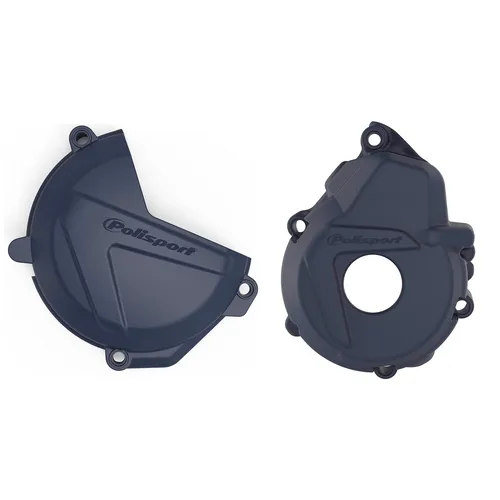 Polisport Blue Clutch and Ignition Cover Guard Protector Kit