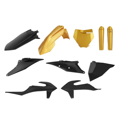 Polisport Plastic Fender Body Kit Set Gold Black