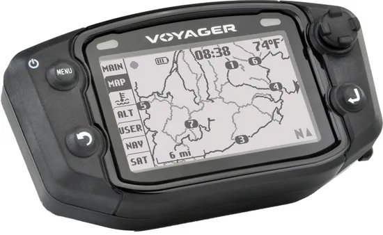 Trail Tech Voyager GPS Computer Kit Black Backlit LCD Display
