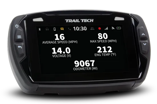 Trail Tech Voyager Pro GPS Computer Tachometer Kit Black Display