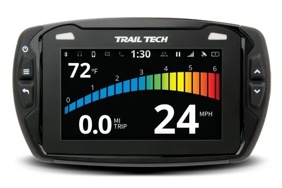 Trail Tech Voyager Pro GPS Computer Tachometer Kit Black Display