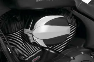 Kuryakyn Chrome and Black Vantage Air Cleaner Filter Kit 5