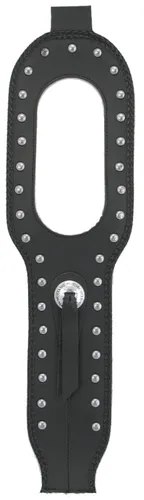 Mustang Black Studded Felt Lined Tank Protector Bib W/ Concho