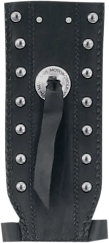 Mustang Black Studded Felt Lined Tank Protector Bib W/ Concho 1