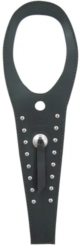 Mustang Black Studded Felt Lined Tank Protector Bib W/ Concho