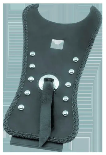 Mustang Black Studded Felt Lined Tank Protector Bib w Concho