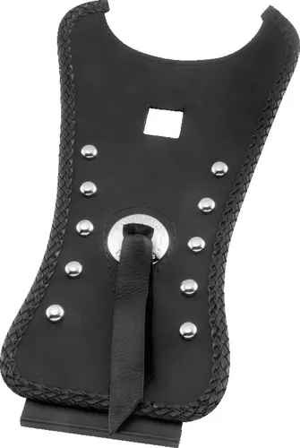 Mustang Black Studded Felt Lined Tank Protector Bib w Concho