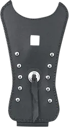 Mustang Black Studded Felt Lined Tank Protector Bib w Concho