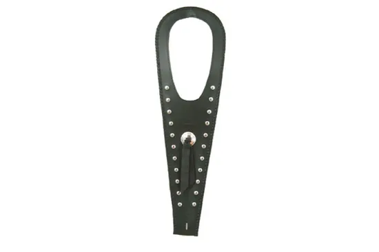 Mustang Black Studded Felt Lined Tank Protector Bib W/ Concho