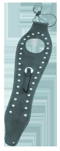 Mustang Black Studded Felt Lined Tank Protector Bib W/ Concho