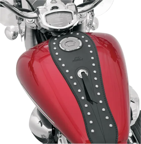 Mustang Black Studded Felt Lined Tank Protector Bib W/ Concho