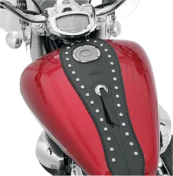 Mustang Black Studded Felt Lined Tank Protector Bib W/ Concho