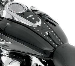 Mustang Black Studded Felt Lined Tank Protector Bib w Concho