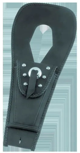 Mustang Black Studded Felt Lined Tank Protector Bib W/ Pouch