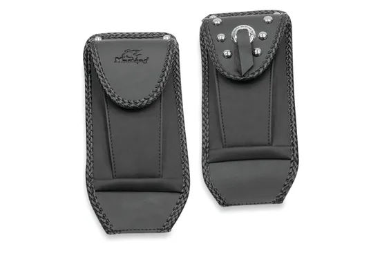Mustang Black Studded Felt Lined Tank Protector Bib W/ Pouch