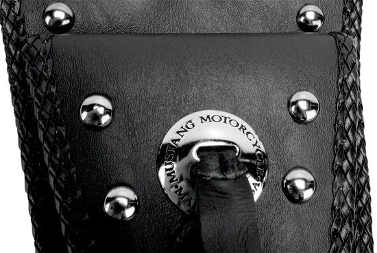 Mustang Black Studded Felt Lined Tank Protector Bib w Pouch