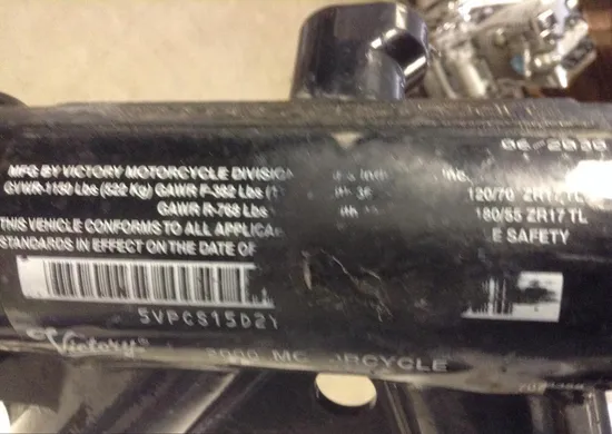 Main Frame Chassis Victory Ready To Go V92SC 1119