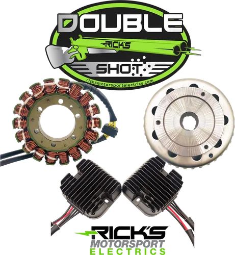 Ricks Double Shot Charging Kit Stator Regulator Fly Wheel
