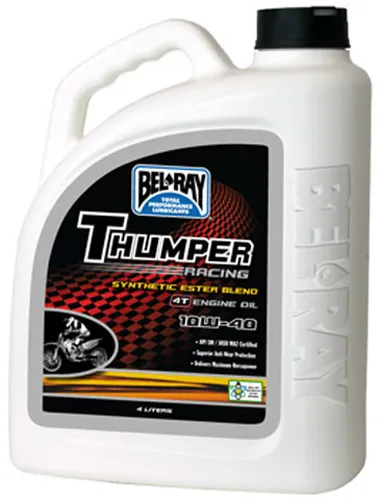 Bel Ray Thumper Synthertic Ester Engine Motor Oil 10W40 4 Liter Bottle 5