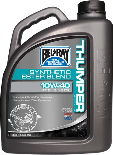 Bel Ray Thumper Synthertic Ester Engine Motor Oil 10W40 4 Liter Bottle 2