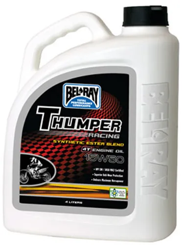 Bel Ray Thumper Synthertic Ester Blend Engine Motor Oil 15W50 4 Liter Bottle