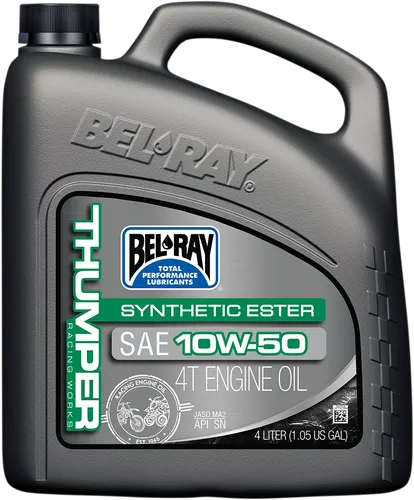 Bel Ray Thumper Synthertic Ester Engine Motor Oil 10W50 4 Liter Bottle