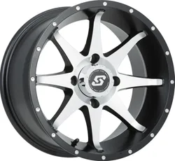 Sedona Black Silver Storm 12x7 Rim 4/110 2+5