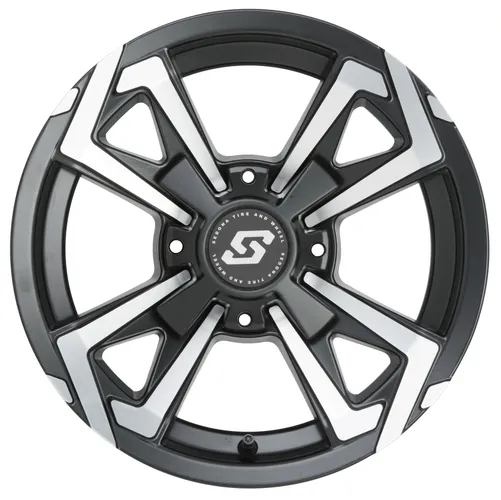 Sedona 14x7 Black Machined Riot Rim 4/156 4+3