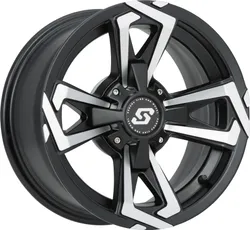 Sedona 14x7 Black Machined Riot Rim 4/156 4+3