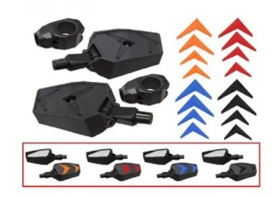 Bronco Black Side View Mirror Pair