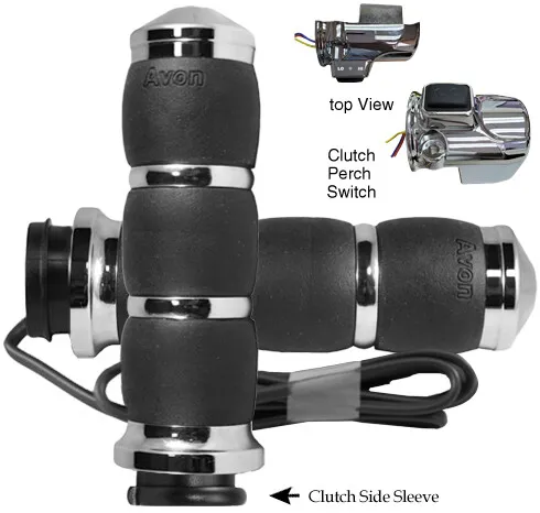 Avon Chrome Velvet Air Heated Grips Fly By Wire