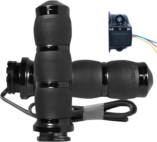 Avon Heated Grips Air Cushion Cable Black Anodized