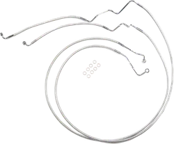 Magnum Designer Braided Front Brake Line Kit Lower Chrome ABS