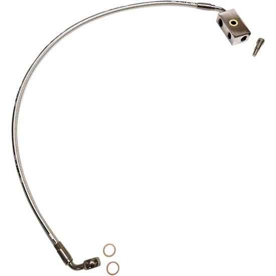 Magnum Designer Braided Front Brake Line Kit Lower Chrome ABS 2