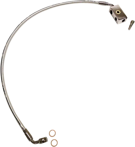 Magnum Designer Braided Front Brake Line Kit Lower Chrome ABS