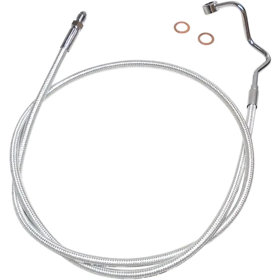 Magnum Designer Braided Front Brake Line Kit Mid Chrome ABS 2