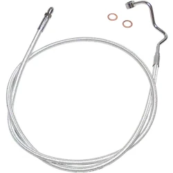 Magnum Designer Braided Front Brake Line Kit Mid Chrome ABS