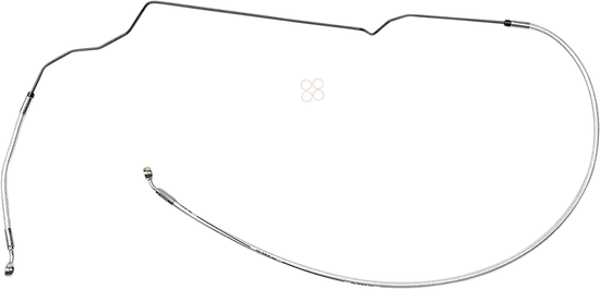 Magnum Braided Front Brake Line Cable Kit Upper Chrome ABS 2in. Over