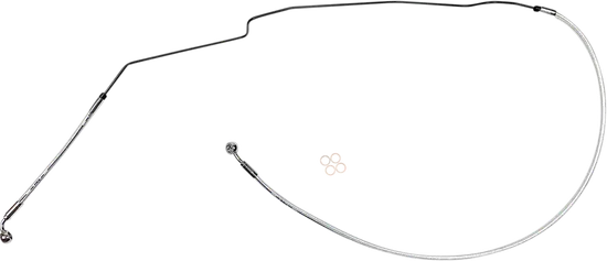 Magnum Braided Front Brake Line Cable Kit Upper Chrome ABS 8in. Over