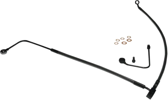 Magnum Designer Braided Front Brake Line Kit Lower Black ABS 2
