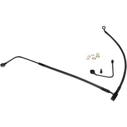 Magnum Designer Braided Front Brake Line Kit Lower Black ABS