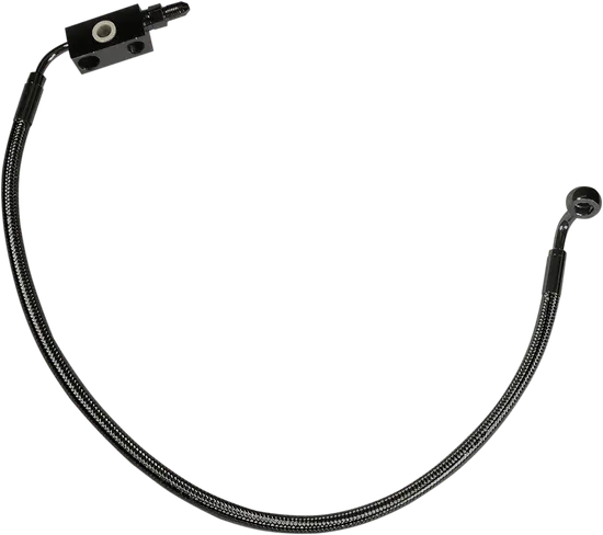 Magnum Designer Braided Front Brake Line Kit Lower Black ABS