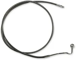 Magnum Designer Braided Front Brake Line Kit Mid Black ABS
