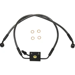 Magnum Designer Braided Front Brake Line Kit Lower Black ABS