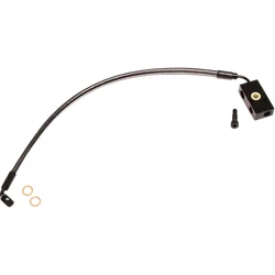 Magnum Designer Braided Front Brake Line Kit Lower Black ABS